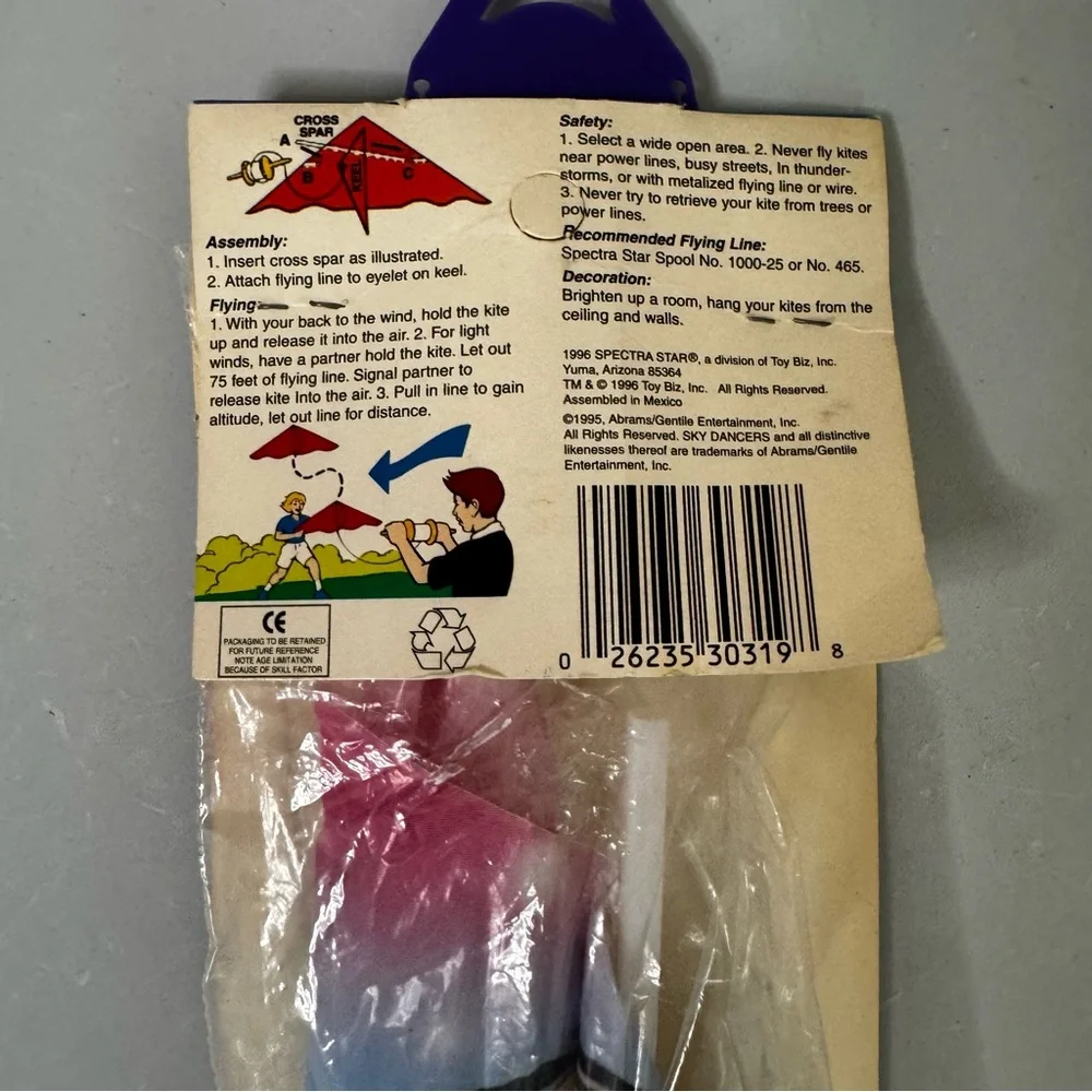 Sky Dancers Super Flyer Kite‎ 1996 Spectra Toy Biz NEW Sealed Vintage Dead Stock